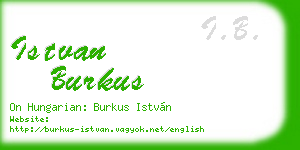 istvan burkus business card